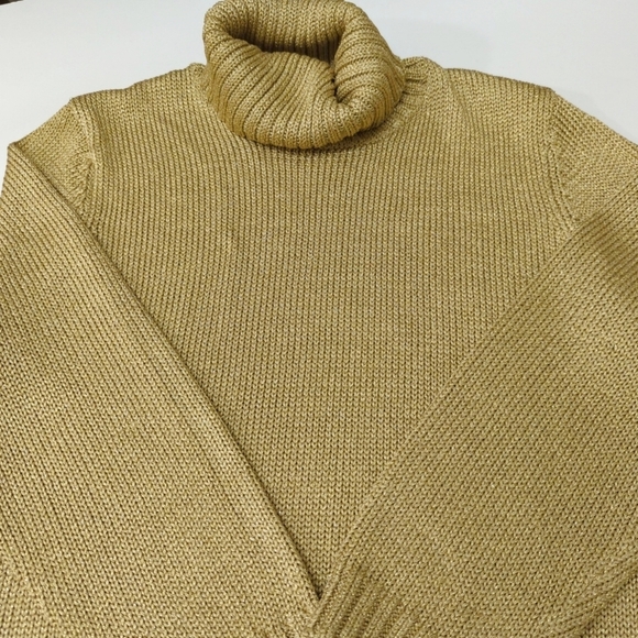 Lauren Ralph Lauren Gold Turtleneck Sweater - Picture 5 of 10